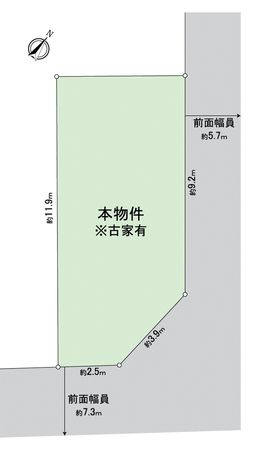枚方市長尾家具町4丁目 売り土地 区画図