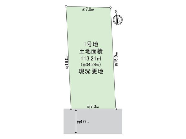 枚方市香里園町 1号地 区画図 枚方市香里園町 1号地 区画図