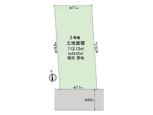 枚方市香里園町 2号地 区画図 枚方市香里園町 2号地 区画図