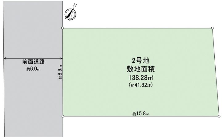 枚方市香里ケ丘7丁目 売り土地2号地 区画図 枚方市香里ケ丘7丁目 売り土地2号地 区画図
