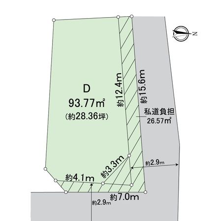 枚方市茄子作1丁目D号地 区画図 枚方市茄子作1丁目D号地 区画図