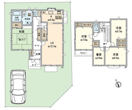 枚方市津田山手1丁目 間取図(平面図) 枚方市津田山手1丁目 間取図(平面図)