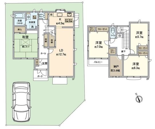枚方市津田山手1丁目 間取図(平面図) 枚方市津田山手1丁目 間取図(平面図)