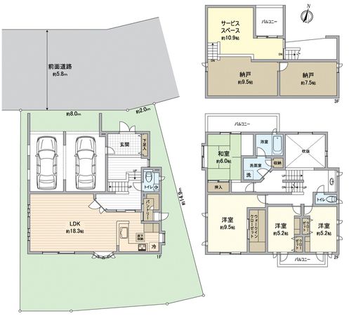 交野市天野が原5丁目 戸建 間取図(平面図) 交野市天野が原5丁目 戸建 間取図(平面図)
