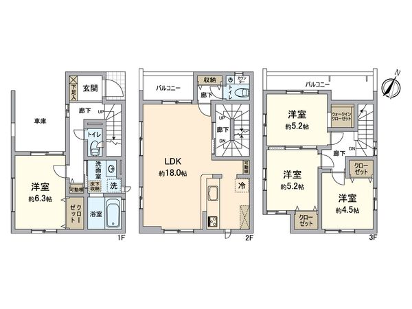 交野市私部4丁目 間取図(平面図) 交野市私部4丁目 間取図(平面図)
