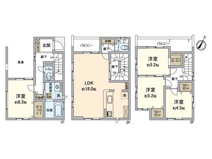 交野市私部4丁目 間取図(平面図)