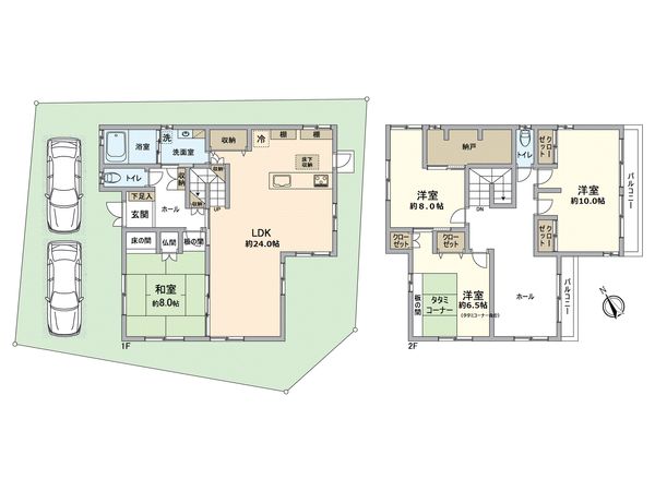枚方市楠葉面取町2丁目 間取図(平面図) 枚方市楠葉面取町2丁目 間取図(平面図)