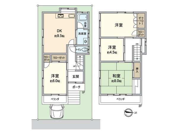 枚方市北楠葉町 間取図(平面図) 枚方市北楠葉町 間取図(平面図)