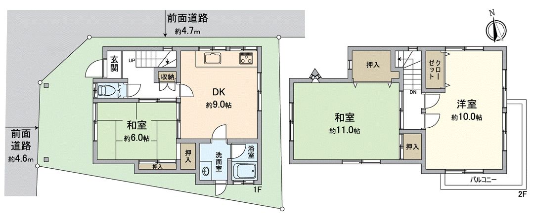 枚方市野村中町 間取図(平面図)
