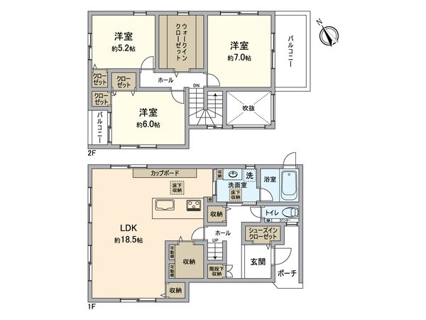枚方市長尾元町5丁目 間取図(平面図) 枚方市長尾元町5丁目 間取図(平面図)