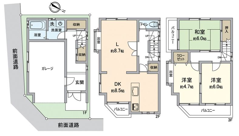交野市私部4丁目 戸建 間取図(平面図)