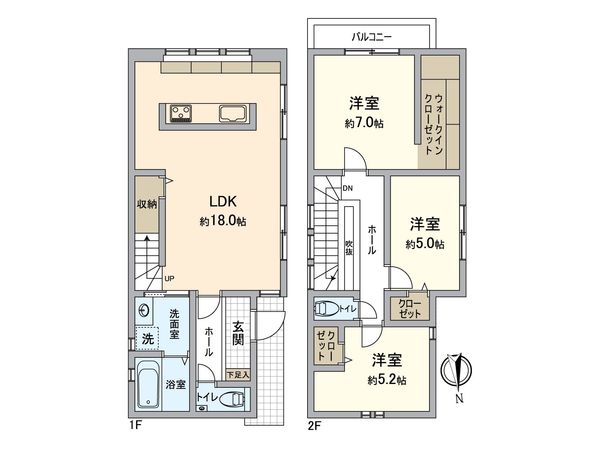 寝屋川市東香里園町 3号地 間取図(平面図)