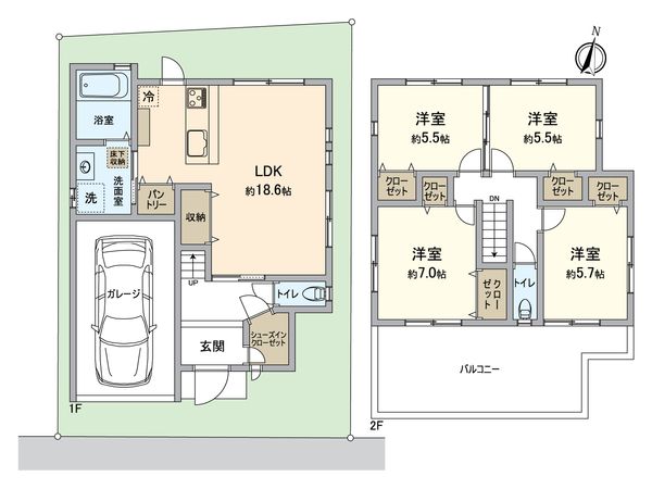 枚方市出口5丁目 戸建 間取図(平面図) 枚方市出口5丁目 戸建 間取図(平面図)