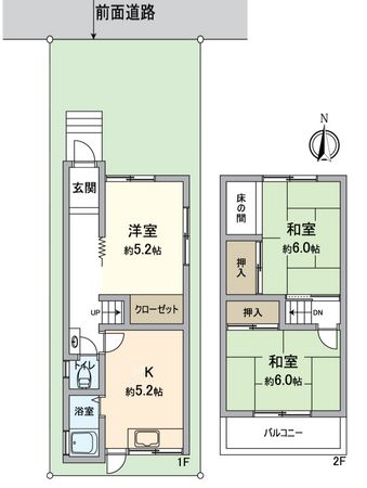 枚方市東船橋2丁目 間取図(平面図) 枚方市東船橋2丁目 間取図(平面図)