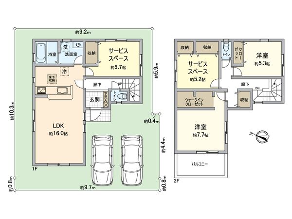 枚方市星丘3丁目 2号棟 間取図(平面図) 枚方市星丘3丁目 2号棟 間取図(平面図)