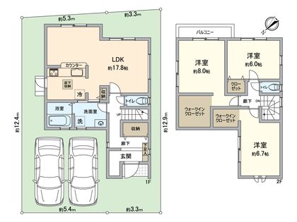 枚方市楠葉野田3丁目 4号棟 間取図(平面図)