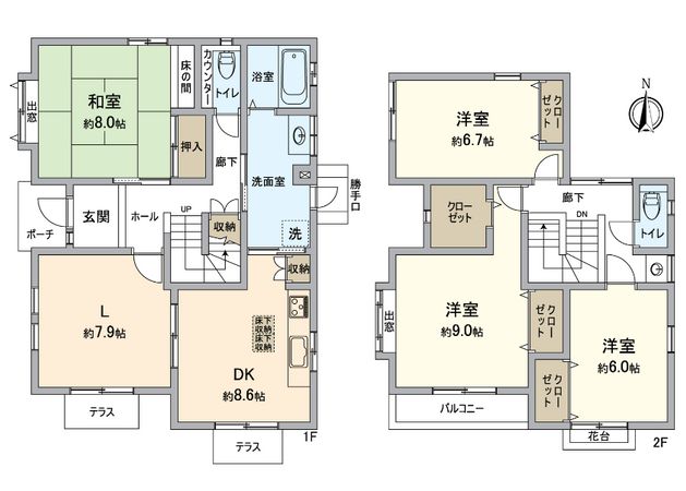 枚方市北山1丁目 間取図(平面図)