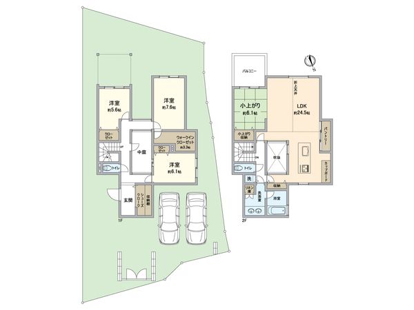寝屋川市成田東が丘 A号地 間取図(平面図)