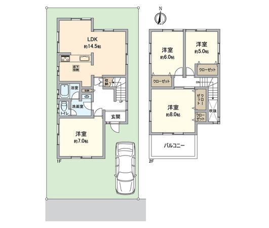 枚方市黄金野1丁目 間取図(平面図) 枚方市黄金野1丁目 間取図(平面図)