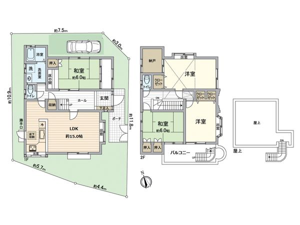 枚方市長尾北町2丁目 間取図(平面図) 枚方市長尾北町2丁目 間取図(平面図)