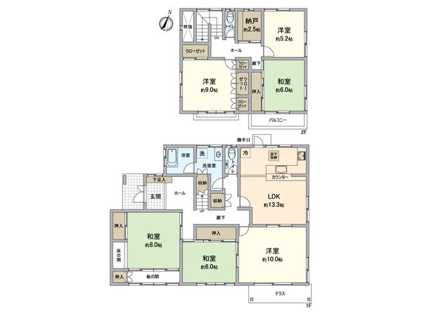 枚方市山之上西町 間取図(平面図) 枚方市山之上西町 間取図(平面図)