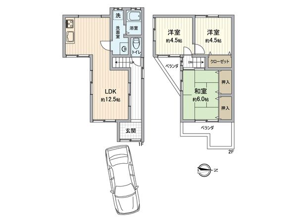 寝屋川市高宮新町 間取図(平面図) 寝屋川市高宮新町 間取図(平面図)