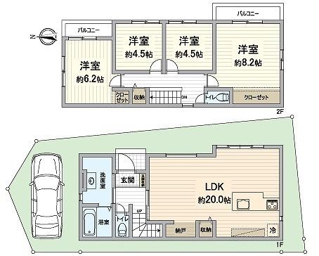 牧野本町2丁目1号地 間取図(平面図)
