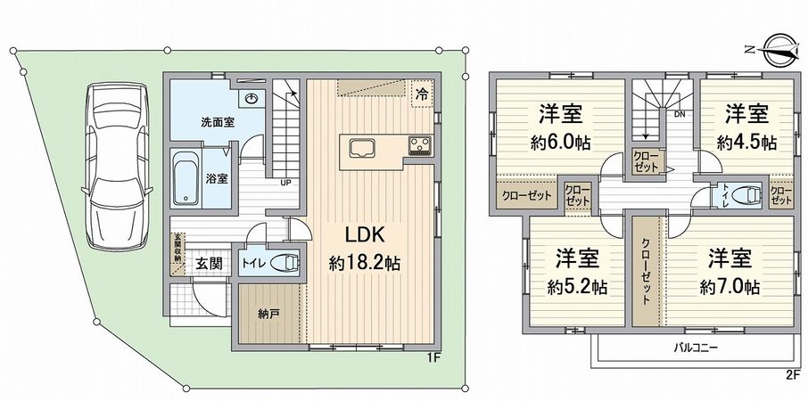 牧野本町2丁目2号地 間取図(平面図)