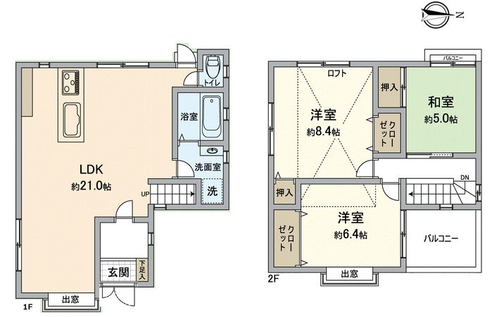 枚方市茄子作東町 間取図(平面図)