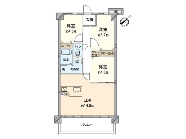 ルモン星田Ⅱ番館 間取図(平面図) 間取図(平面図)
