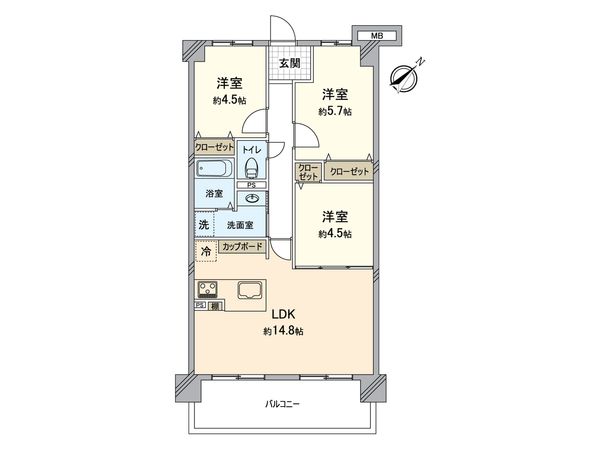 ルモン星田Ⅱ番館 間取図(平面図)