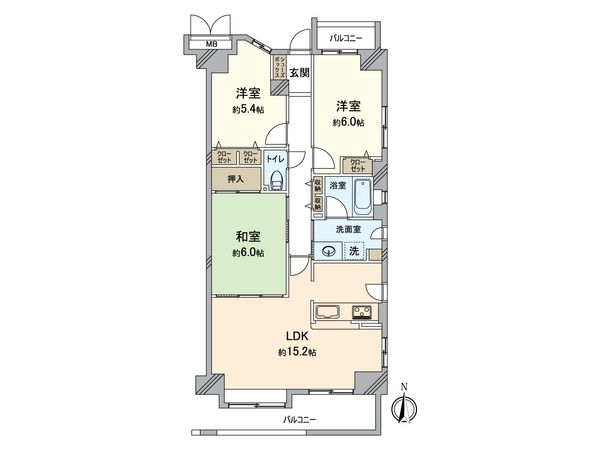 交野グリーンマンション 間取図(平面図)
