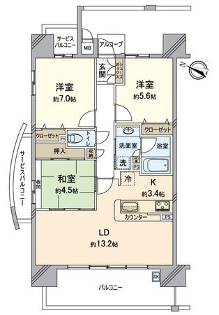 ランフォルセ枚方セントレ 間取図(平面図)