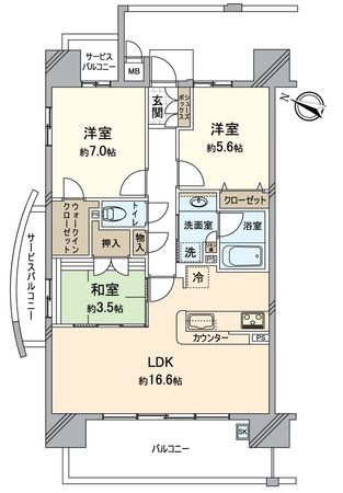 ランフォルセ枚方セントレ 間取図(平面図) ランフォルセ枚方セントレ 間取図(平面図)