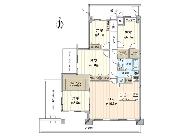 ステイツ枚方・長尾ヒルズ 間取図(平面図)