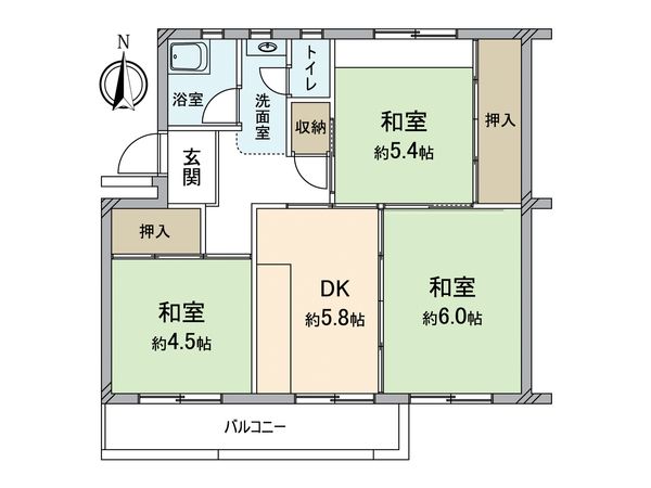 中宮第四住宅第七四号棟 間取図(平面図)