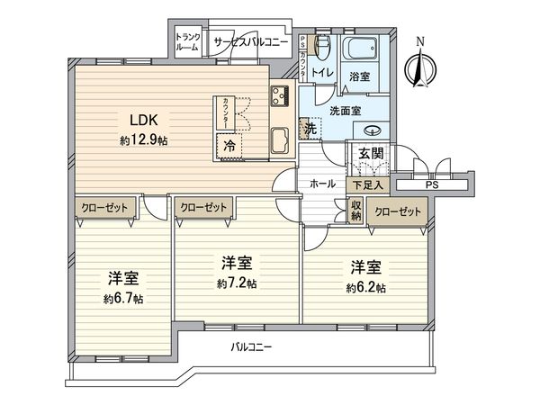 藤阪ハイツD六棟 間取図(平面図) 藤阪ハイツD六棟 間取図(平面図)