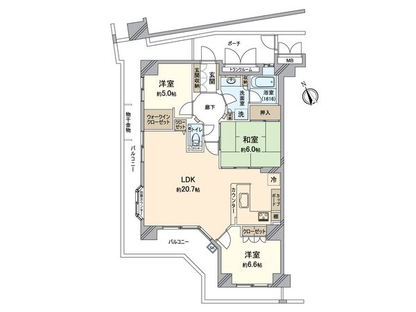 レスタージュ枚方長尾 間取図(平面図)