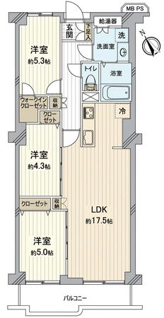 寝屋川コーポラス 間取図(平面図) 寝屋川コーポラス 間取図(平面図)