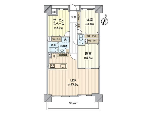 ランフォルセ香里園 間取図(平面図)