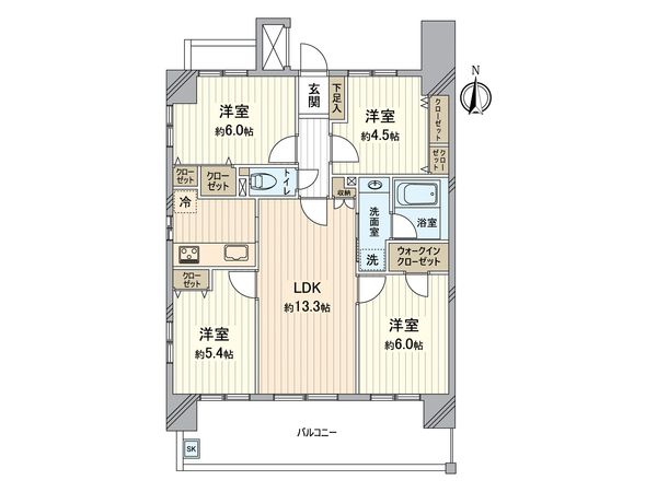 ダイアパレス香里園ブライトスクエア 間取図(平面図)