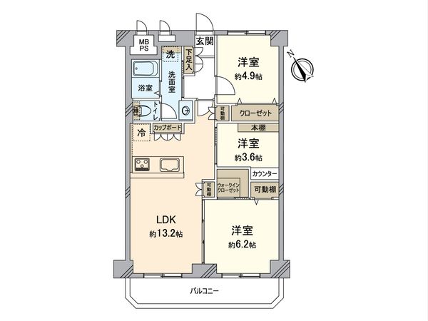 牧野駅前ハイツ 間取図(平面図)