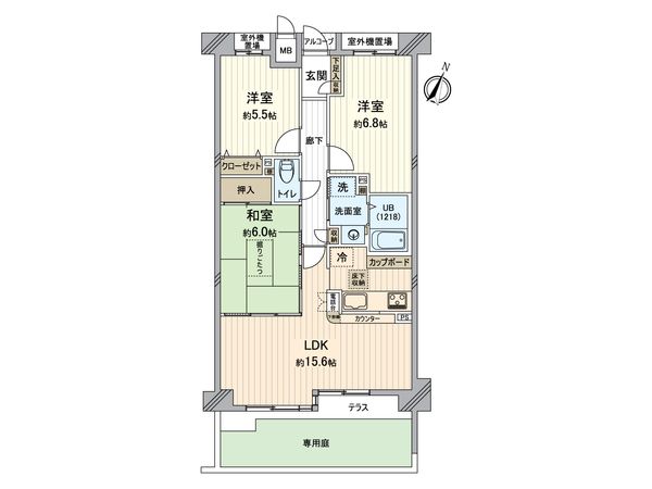 ランフォルセ枚方パークガーデン 間取図(平面図)