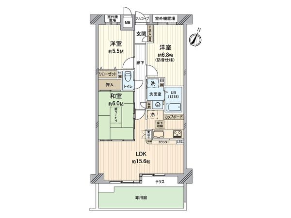 ランフォルセ枚方パークガーデン 間取図(平面図)