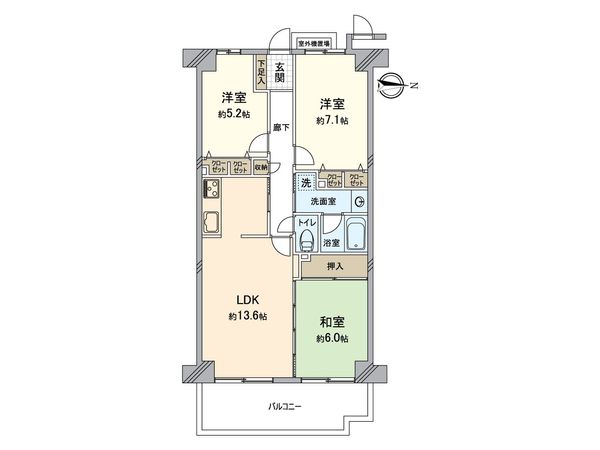 フルレ交野 間取図(平面図)
