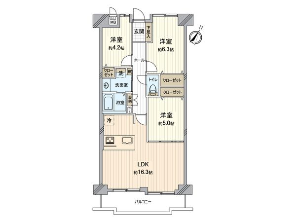 ダイアパレス樟葉 間取図(平面図)