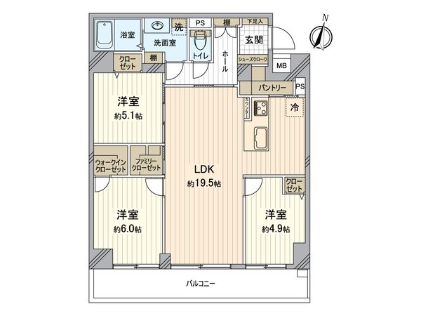 ルネ枚方 間取図(平面図)