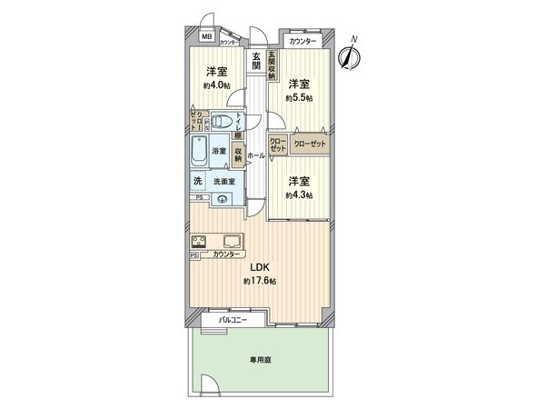 メゾンハリマックス楠葉 間取図(平面図)
