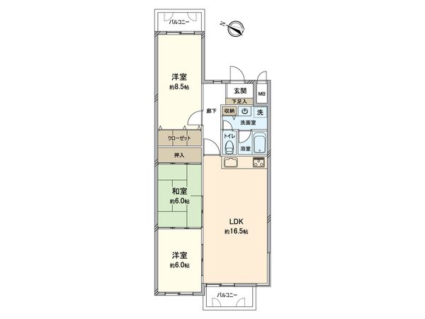 グリーンタウン・くずは 間取図(平面図)