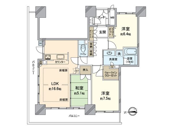 ロイヤルメドゥ香里園タワー 間取図(平面図)